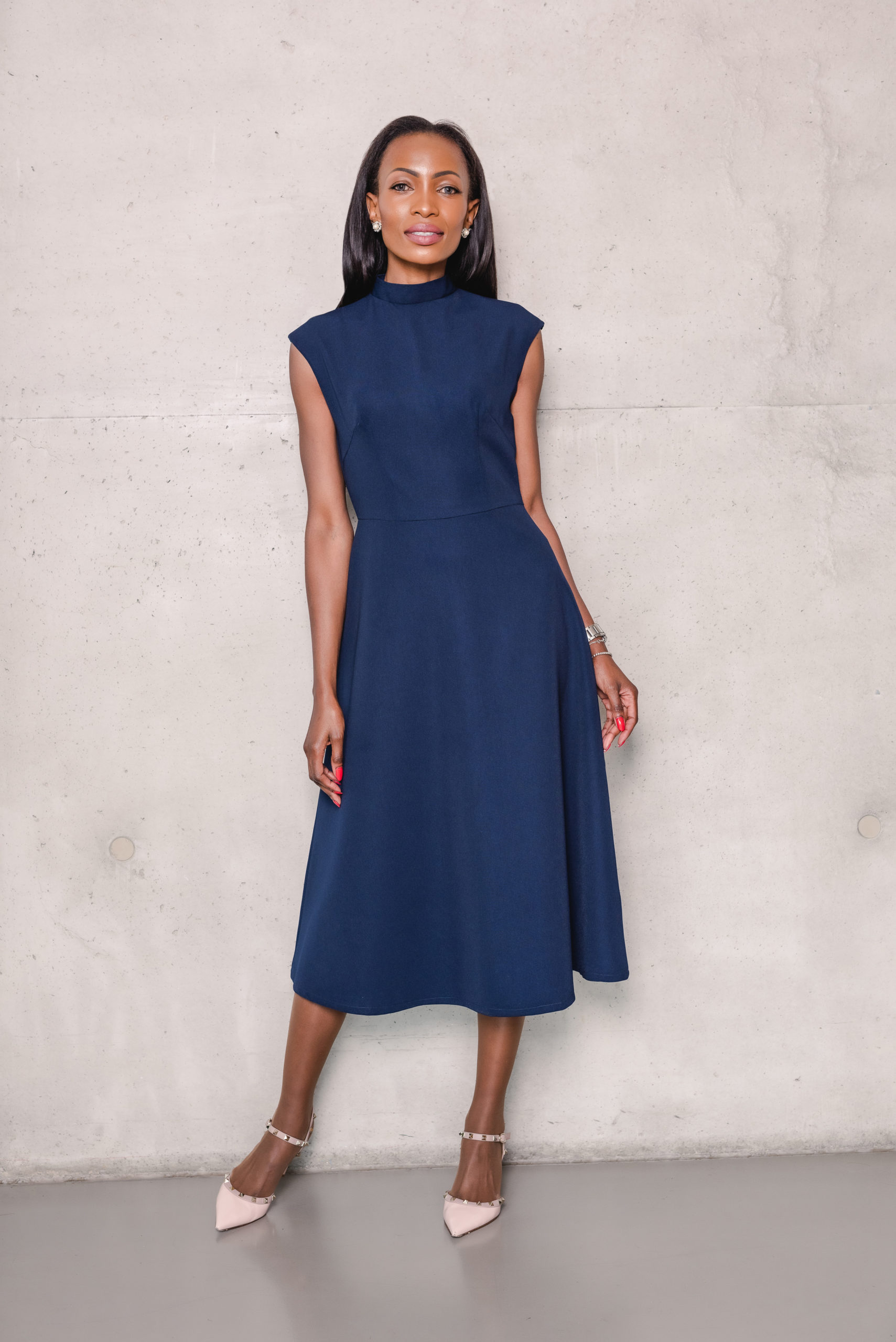 LUV4YOU Countryside Kleid in Navy